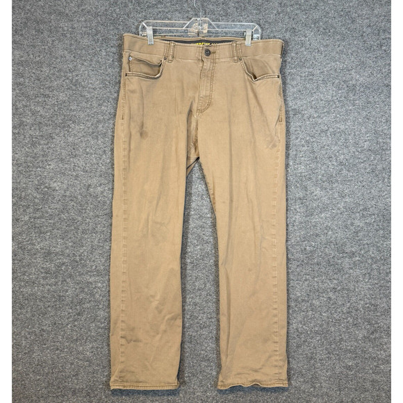 Lee Pants Mens 38x32 Beige Khaki Extreme Motion Straight Fit Tapered Leg Chinos - Picture 1 of 12